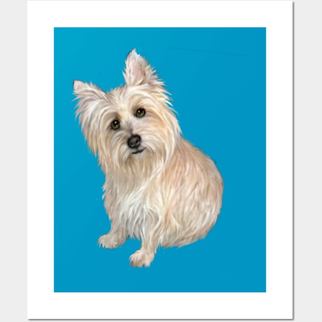 Wheaten Colored Cairn Terrier - Just the Dog Wall Art by Dogs Galore and More